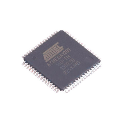 ATMEGA1281-16AU IC Electronic Components MCU 8-bit AVR RISC 128KB Flash 3.3V/5V 64-Pin TQFP Tray